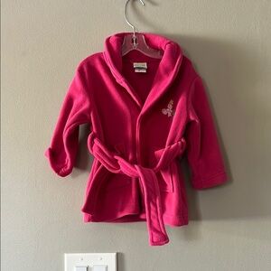 Kids Pink Pajamas with Butterfly Embroidery